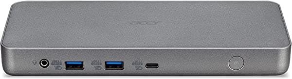 Acer Base USB tipo C D501 certificada funciona con Chromebook | 2 HDMI 2.0 | 2 DP | 1 USB tipo C | 2 USB 3.1 Gen2 | 4 USB 3.1 Gen1 | Ethernet | Requiere USB 3.1 tipo A o USB tipo C en la computadora GP.DCK11.00E
