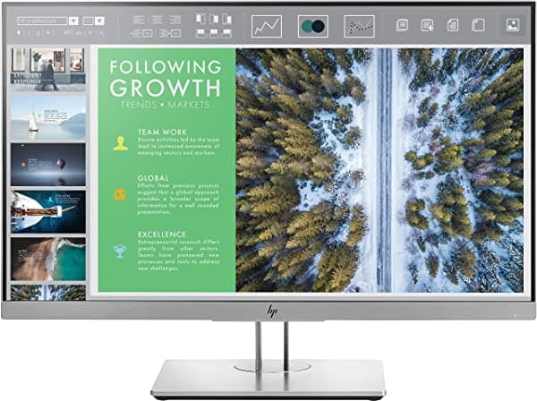 HP EliteDisplay E243 - Monitor de pantalla LED de 23.8 pulgadas, color plateado (1FH47AA#ABA)