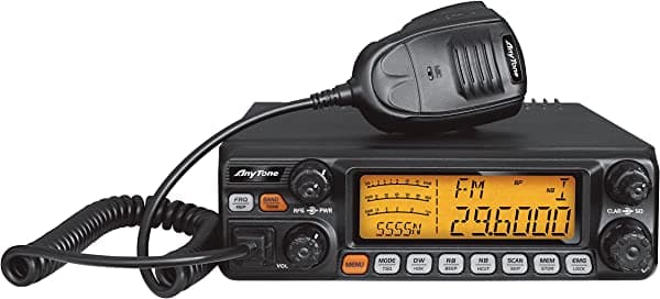 AnyTone AT-5555N II Radio 10 Metros para Camion, CTCSS/DCS, Alta Potencia 60W AM PEP, 50W FM, SSB 60W AT-55555N II