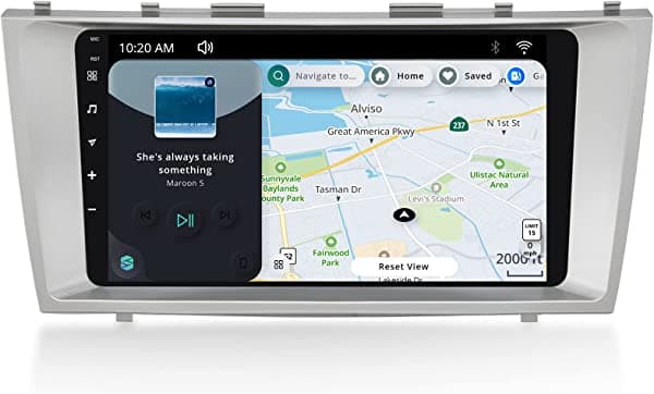 Dasaita Scout Radio Android 10 de 9 pulgadas para auto para Toyota Camry 2007 2008 2009 2010 2011, CarPlay inalámbrico, GPS, unidad principal Bluetooth, estéreo para auto 4G 64G PX6 DSP, Android Auto, pantalla táctil HD 1280 x 720