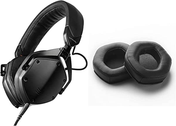 V-MODA M-200 - Auriculares de estudio profesionales - Negro mate, tamaño único y cojines de memoria negros XL