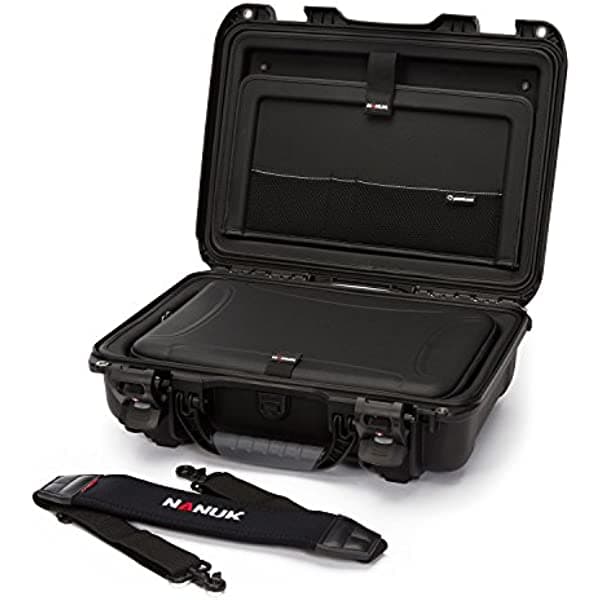 Nanuk 923 Estuche rígido para cámara con kit de inserción para notebook, color negro (923-LK01)
