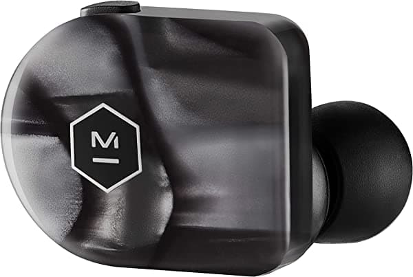 Master & Dynamic MW07 Plus - Auriculares inalámbricos verdaderos - Cancelación de ruido con micrófono Bluetooth, auriculares intrauditivos ligeros - Perla negra de lujo MW07 Plus BKP