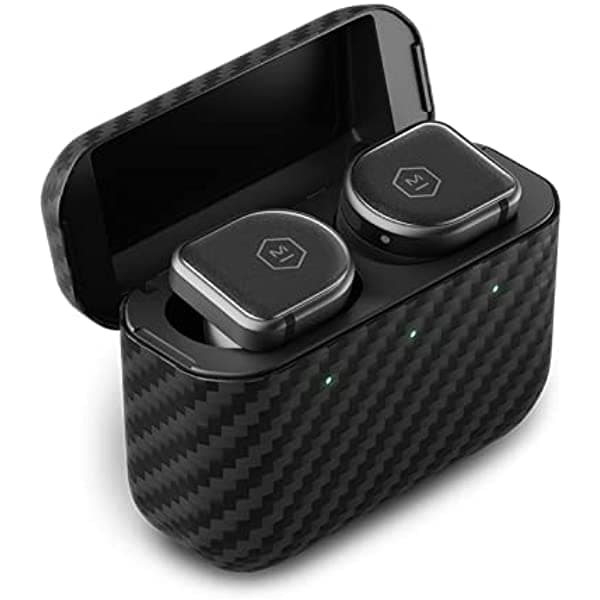 Master & Dynamic MW08 Sport - Auriculares inalámbricos verdaderos con cancelación activa de ruido (cristal de zafiro negro) MW08BK Sport