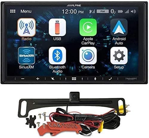 Alpine iLX-W650 7" Mechless Bluetooth Car Receptor Deck y Voxx HD Wide Angle Backup Camera Bundle Integración Android y iPhone para Android Audio, Apple Car Play y Streaming Music Apps eggreh-250