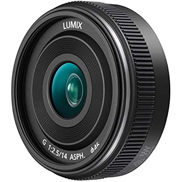 Panasonic Lente LUMIX G, 0.551 in, F2.5 II ASPH., Micro cuatro tercios sin espejo, H-H014AK (EE. UU. negro)