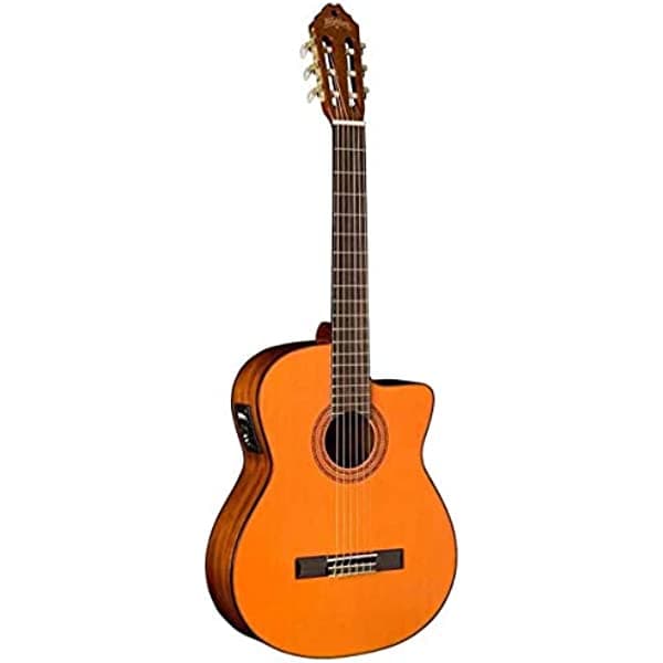 Washburn C5CE Guitarra Electroacústica Clásica Natural - ideal para principiantes y músicos de cualquier nivel.