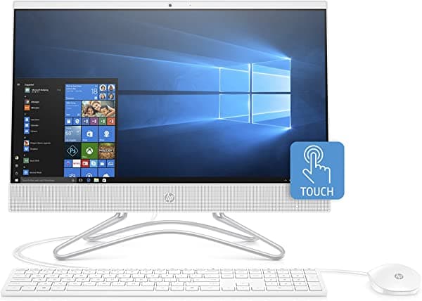 HP Computadora all-in-one de 22 pulgadas, Intel Core i3-8130U, 4 GB de RAM, disco duro de 1 TB, Windows 10 (22-c0030, blanco)