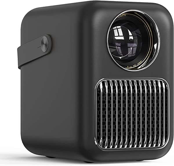 POKITTER Orca Proyector retro 1080P con WiFi y Bluetooth, 650 lúmenes ANSI, Android TV 9.0 con más de 5000 aplicaciones, enfoque automático, corrección Keystone 4D, altavoces de 10 W, imagen de 40 a 200 pulgadas para el hogar, HDR10+, T6R MAX