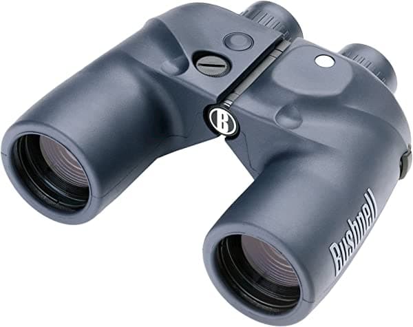 Bushnell Binoculares marinos de 7 x 50, binoculares impermeables y a prueba de niebla con telémetro interno y brújula iluminada BN137500