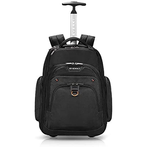 Everki Atlas EKP122 Mochila con ruedas para laptop de 13 a 17.3 pulgadas, equipaje de mano, profesional ejecutivo, negro