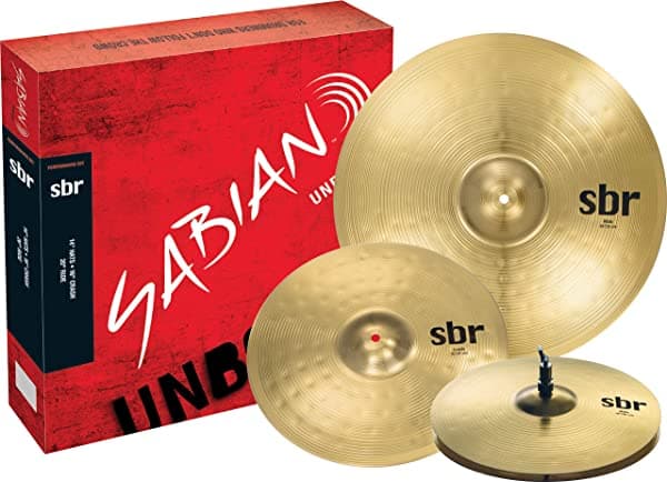 Sabian SBR Performance Pack con sombrero de 14 pulgadas, choque de 16 pulgadas y platillos Ride de 20 pulgadas SBR5003