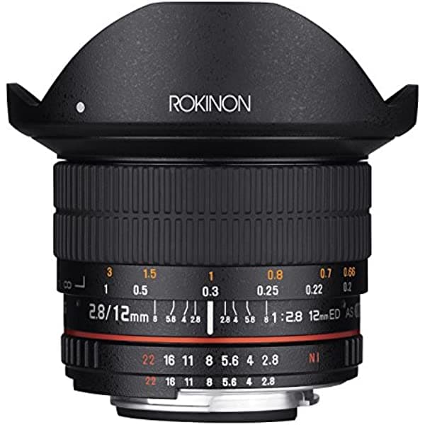 Rokinon 12 mm F2.8 objetivo ojo de pez ultra anchos 12M-C