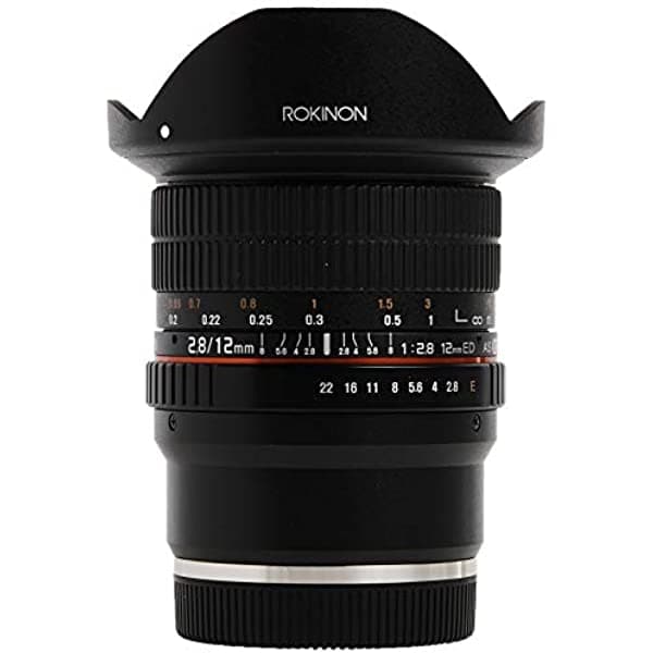 Rokinon 12 mm F2.8 objetivo ojo de pez ultra anchos 12M-E