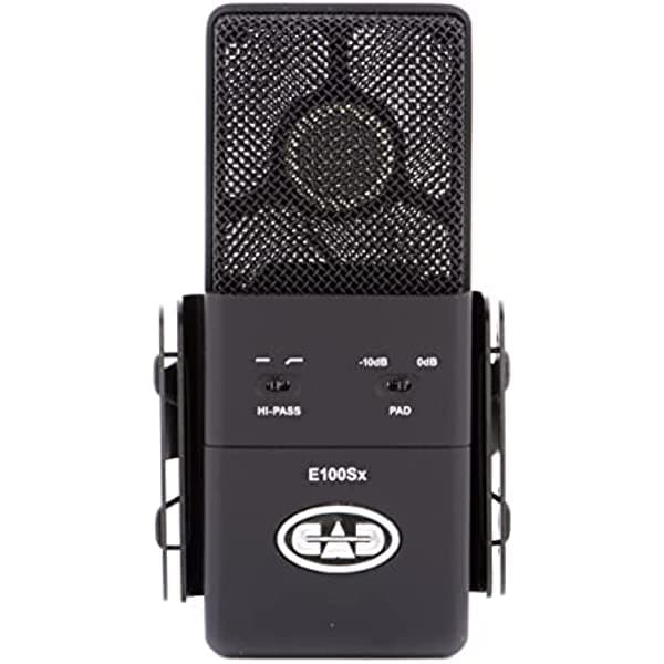 CAD Audio E100SX - Micrófono de condensador supercardioide de diafragma grande, color negro