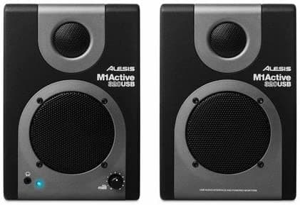 Alesis M1 Active 320 USB | Parlantes de estudio para computadora de escritorio de rango completo con acentuacion de graves (par) M1A320USBXUS