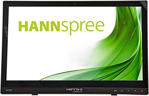 HANNspree HT161HNB Monitor de vidrio duro HDMI multitáctil de 15.6 pulgadas, color negro