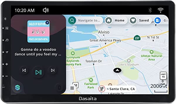 Dasaita Con Scout HD 11.6" universal Doble DIN estereo para auto Android Carplay Android Auto pantalla tactil IPS rotativa WiFi 4G RAM 64G ROM DSP integrado 1920x1080 GPS Navegacion