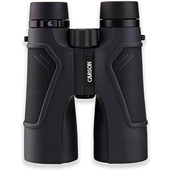 Binoculares 3D de alta definición y a prueba de agua con vidrio de dispersión extra baja, de la marca Carson, negro TD-050ED