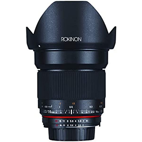Rokinon 16MAF-N lentes asférica, de gran angular 16 mm f/2.0 16M-C