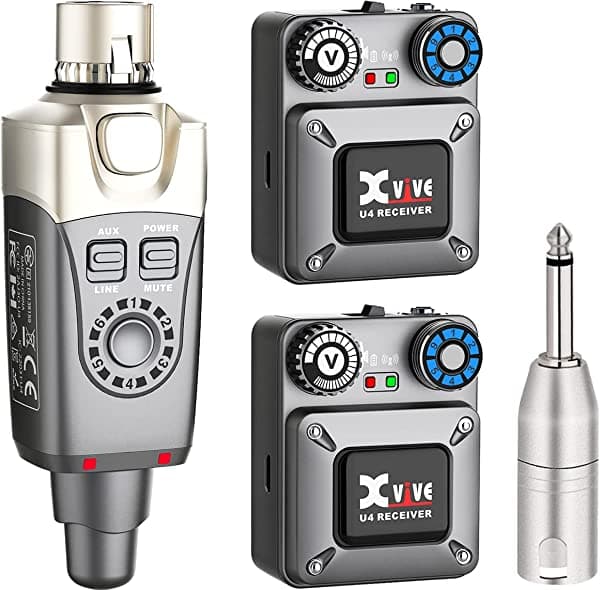Xvive Juego de sistema de monitor intraural inalámbrico U4R2 Xvive U4R2