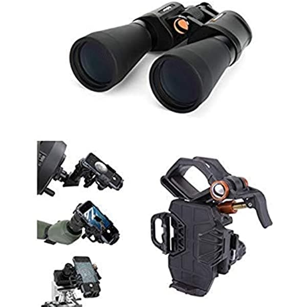 Celestron Binoculares SkyMaster 72023 de 9 x 63 con adaptador universal para teléfono inteligente