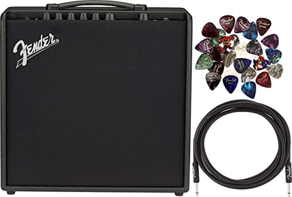Fender Mustang LT50 Combo Amplificador para Guitarra con Cable de Instrumento y Uñas AUS-2311200000-COMBO-STD
