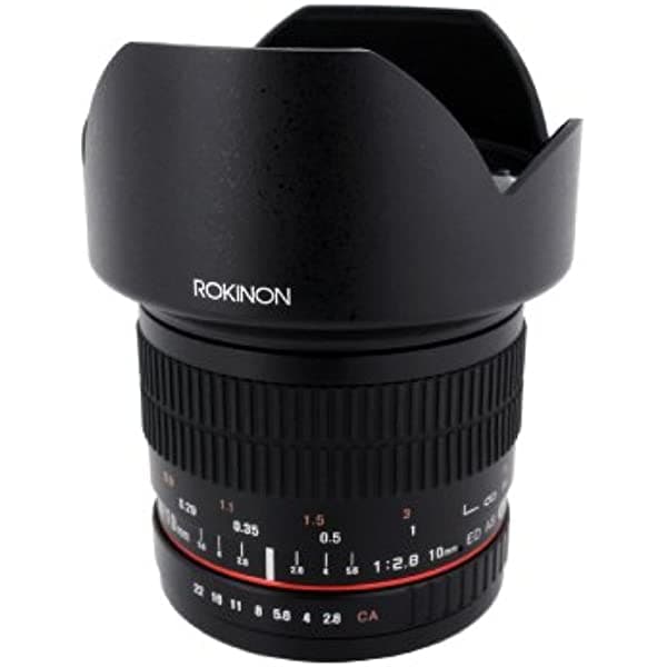 Rokinon - Lente ángulo ultra ancho 10 mm F2.8 ED AS NCS CS, tipo EF, para cámaras digitales Canon SLR. 10M-MFT