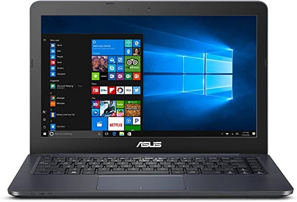 ASUS L402SA Computadora portátil ligera, Procesador Intel Dual Core, 4 GB de RAM, 32 GB de almacenamiento Flash con Windows 10 con 1 año de suscripción a Microsoft Office 365., Azul 14 pulgadas L402SA-WH02-OFCE