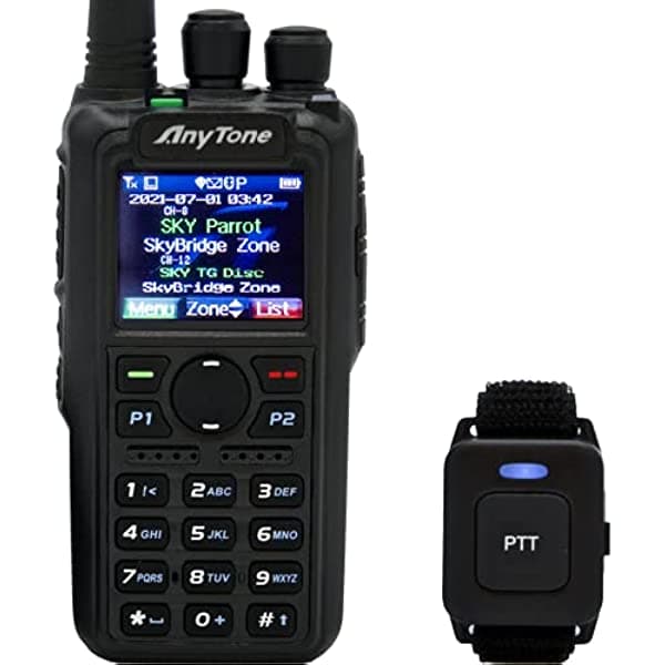 BridgeCom Systems AnyTone AT-D878UVII Plus - Analógico/DMR de doble banda - Bluetooth PTT - APRS RX & TX - Curso de entrenamiento gratuito de $97