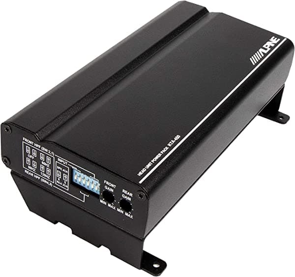 Alpine Amplificador KTA-450 de 4 canales con potencia máxima dinámica de 45 W RMS x 4, a 2 o 4 ohmios