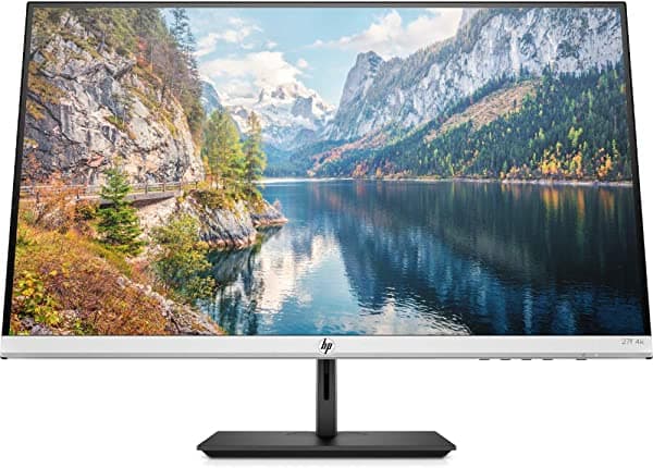 HP 27f 4K Monitor 27 pulgadas - Ajuste de altura, Natural Silver y Negro
