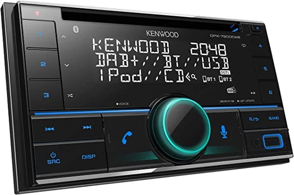 KENWOOD Receptor de CD DPX-7200DAB, con Bluetooth integrado, radio digital DAB+, Spotify, entrada USB, Amazon Alexa