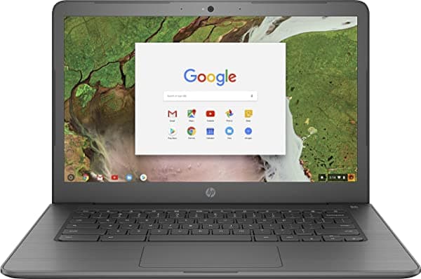 HP Chromebook con pantalla táctil de 14 pulgadas, Intel Celeron N3350, memoria de 4 GB, eMMC de 32 GB, WiFi y Bluetooth, cámara web, color gris 3JQ73UA