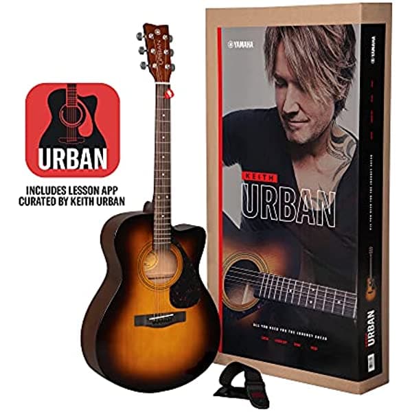 Guitarra URBAN de Yamaha - Aprende guitarra con Keith Urban - Guitarra, aplicación y accesorios esenciales URBAN KUA100 TBS