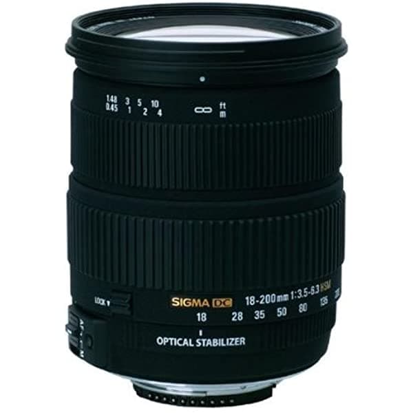 lente Sigma 18 - 200 mm f/3.5 - 6.3 DC Nikon DSLR Negro 888306