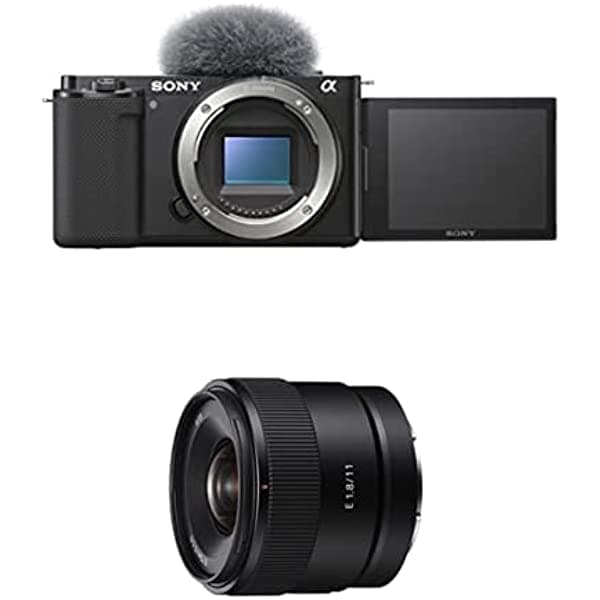 Sony Alpha ZV-E10 Cámara sin Espejos APS-C Intercambiable para Vlog en Negro con Lente Ultra Gran Angular E 11mm F1.8