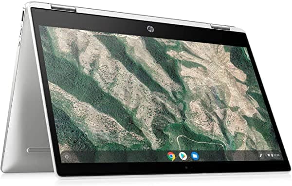 HP Chromebook 2 en 1 convertible, pantalla tactil HD de 14 pulgadas, procesador Intel Quad-Core Pentium Silver N5030 hasta 3, 10 GHz, 4 GB RAM, 128 GB SSD, Intel UHD Graphics, camara web, Chrome OS (reacondicionado, 14 pulgadas/128 GB)