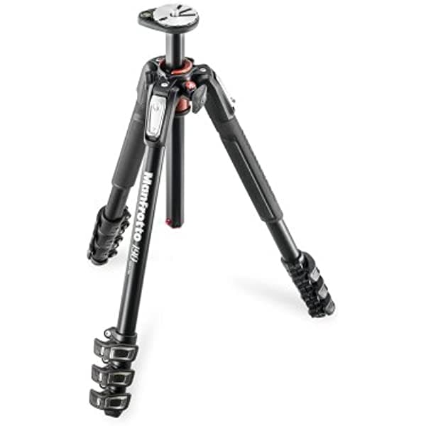 Manfrotto MT190XPRO4 Trípode de aluminio de 4 secciones, negro