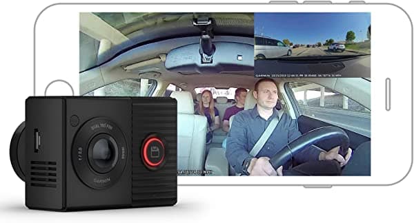 Garmin Dash Cam Tándem Cámara Frontal Y Trasera De Doble Lente Con Visión Nocturna Interior 010-02259-00