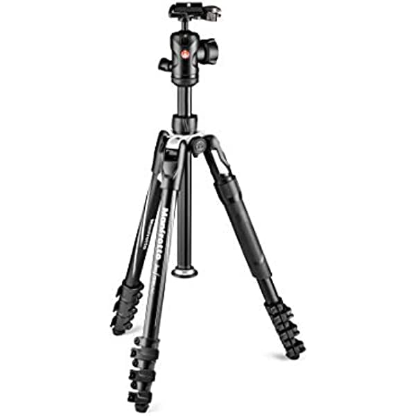Manfrotto MKBFRLA4B-BHM Befree Advanced 2N1 - Tripode de viaje con monopie, traba de palanca, bolso de tripode, placa y rotula de bola incluidos para Canon, Nikon, Sony, DSLR, CSC, sin espejo, hasta 19.8 lbs, aluminio Befree 2N1