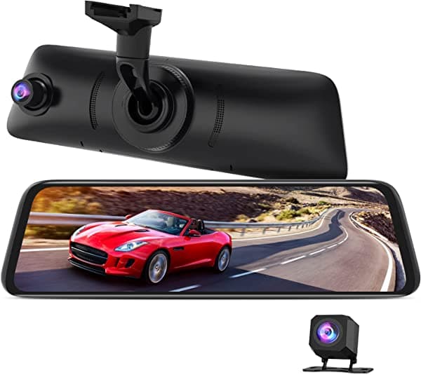 AUTO-VOX V5PRO 1080P Espejo Retrovisor con Cámara, Pantalla Táctil 9.35'', Visión Nocturna y Sin Reflejos