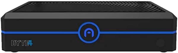 AZULLE Byte4 Essential Mini PC de escritorio sin ventilador de 4 GB/64 GB - Computadora portátil potente para negocios y hogar, WiFi, puerto Ethernet, Windows 10 Pro, centro de medios