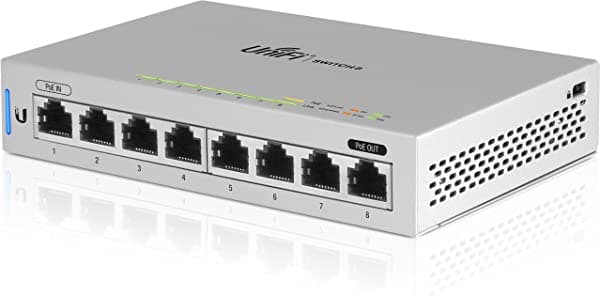 Ubiquiti UniFi US-8 PoE - Conmutador Gigabit administrado de 8 puertos con pasada PoE