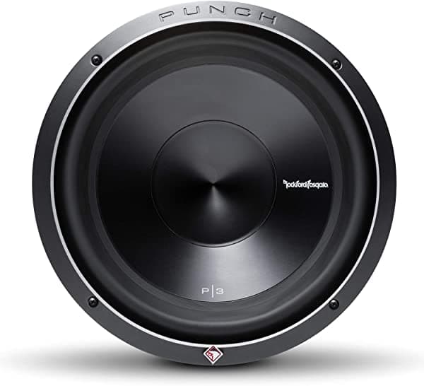Rockford Fosgate Punch P3 DVC 12 in 600 vatios RMS pico de 1200 vatios Bocina de graves, 4-Ohm, Negro P3D4-12