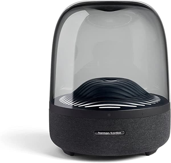 Harman Kardon Aura Studio 3 - Elegante altavoz inalámbrico BT con diseño premium e iluminación ambiental, color negro HKAURAS3BLKAM