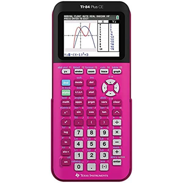 Calculadora gráfica TI84PLSCEBLUBRY de Texas Instruments, Rosado 84PLCE/TBL/1L1/P