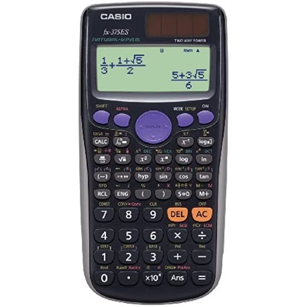 394 Funciones Y El Número De Funciones Matemáticas Natural Visualización Fx-375Es-N Negro Casio Calculadora Científica