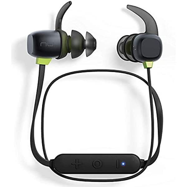Optoma NuForce BE Sport4 Premium Auriculares deportivos inalámbricos con micrófono y batería de 10h, a prueba de sudor, AAC + aptX, carga rápida, controladores Graphene, compatibles con Android y iPhone BESPORT4-BLACK