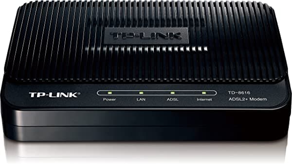 TP-LINK TD-8616 ADSL2+ módem de hasta 24 Mbps de ancho de banda descendente, Negro